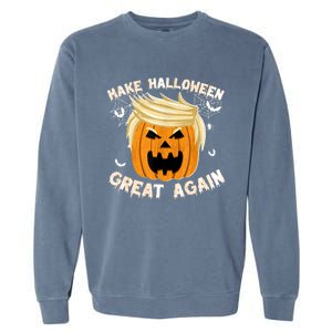 Trumpkin Make Halloween Great Again Trump Pumpkin Halloween Gift Garment-Dyed Sweatshirt