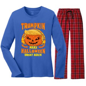 Trumpkin! Make Halloween Great Again! Gift Women's Long Sleeve Flannel Pajama Set 