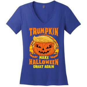 Trumpkin! Make Halloween Great Again! Gift Women's V-Neck T-Shirt