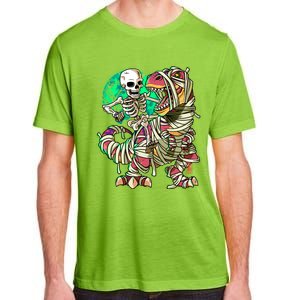 TRex Mummy Halloween Moonlight Skeleton Dinosaur T Rex Gift Adult ChromaSoft Performance T-Shirt