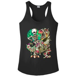 TRex Mummy Halloween Moonlight Skeleton Dinosaur T Rex Gift Ladies PosiCharge Competitor Racerback Tank