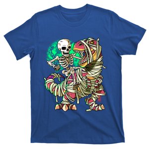 TRex Mummy Halloween Moonlight Skeleton Dinosaur T Rex Gift T-Shirt