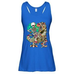 TRex Mummy Halloween Moonlight Skeleton Dinosaur T Rex Gift Ladies Essential Flowy Tank