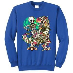 TRex Mummy Halloween Moonlight Skeleton Dinosaur T Rex Gift Tall Sweatshirt