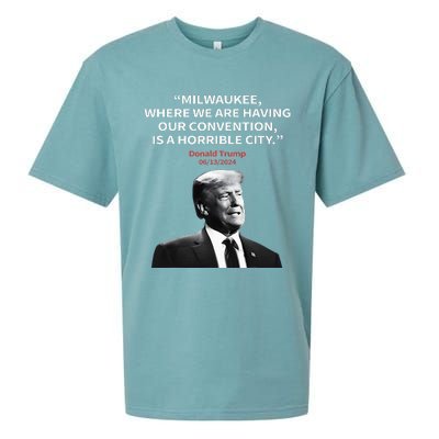 Trump Milwaukee Horrible City President Trump Sueded Cloud Jersey T-Shirt