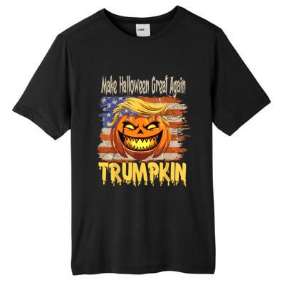 Trumpkin Make Halloween Great Again Flag Usa American Tall Fusion ChromaSoft Performance T-Shirt