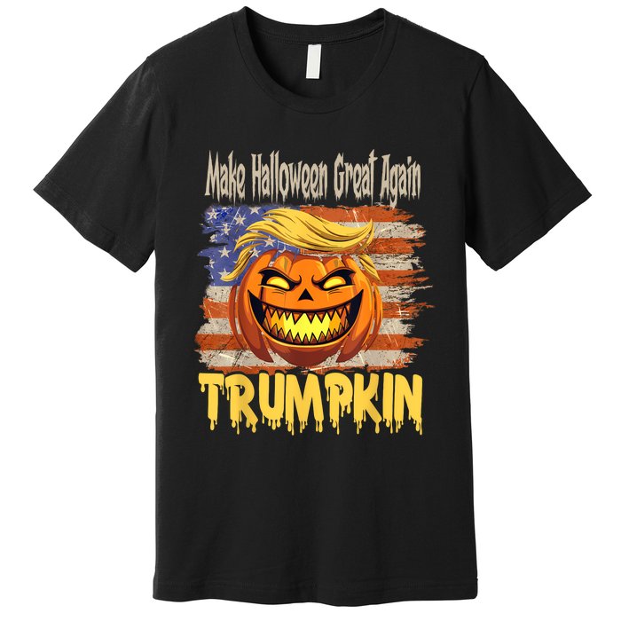 Trumpkin Make Halloween Great Again Flag Usa American Premium T-Shirt