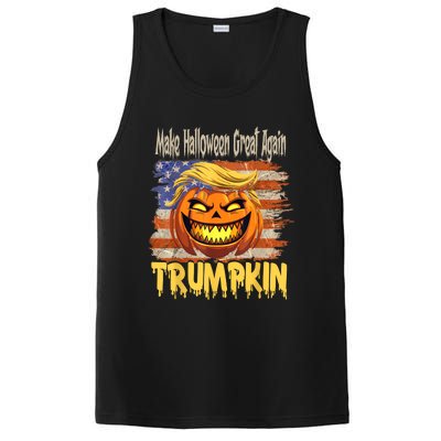 Trumpkin Make Halloween Great Again Flag Usa American PosiCharge Competitor Tank