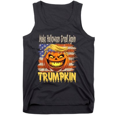 Trumpkin Make Halloween Great Again Flag Usa American Tank Top