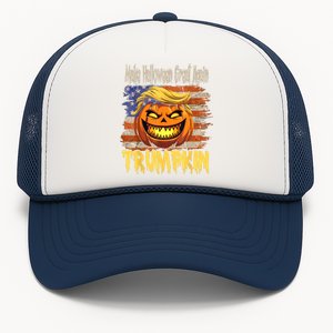 Trumpkin Make Halloween Great Again Flag Usa American Trucker Hat