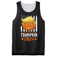 Trumpkin Make Halloween Great Again Flag Pumpkin Trump 2024 Mesh Reversible Basketball Jersey Tank