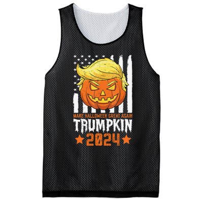 Trumpkin Make Halloween Great Again Flag Pumpkin Trump 2024 Mesh Reversible Basketball Jersey Tank