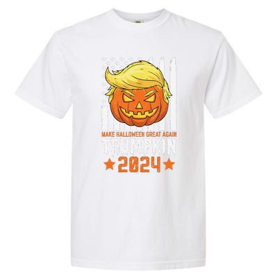 Trumpkin Make Halloween Great Again Flag Pumpkin Trump 2024 Garment-Dyed Heavyweight T-Shirt