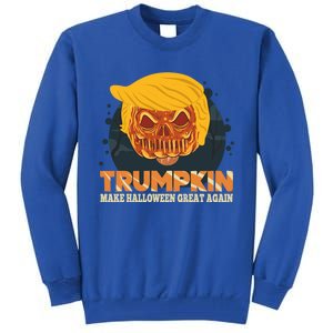 Trumpkin Make Halloween Great Again Funny Usa Trump Pumpkin Cool Gift Tall Sweatshirt