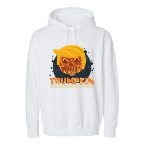 Trumpkin Make Halloween Great Again Funny Usa Trump Pumpkin Cool Gift Garment-Dyed Fleece Hoodie