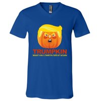 Trumpkin Make Halloween Great Again Great Gift V-Neck T-Shirt