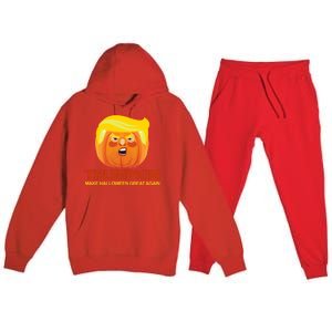 Trumpkin Make Halloween Great Again Great Gift Premium Hooded Sweatsuit Set