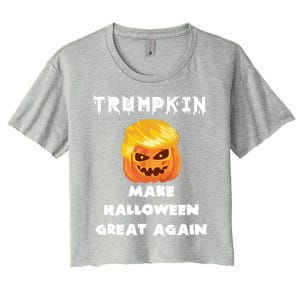 Trumpkin Make Halloween Great Again Gift Women's Crop Top Tee