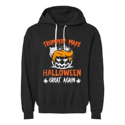 Trumpkin Make Halloween Great Again Funny Trump Support Garment-Dyed Fleece Hoodie