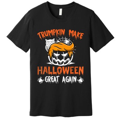 Trumpkin Make Halloween Great Again Funny Trump Support Premium T-Shirt