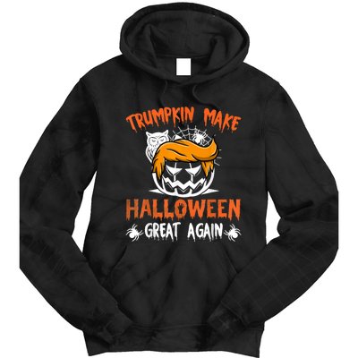 Trumpkin Make Halloween Great Again Funny Trump Support Tie Dye Hoodie