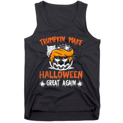 Trumpkin Make Halloween Great Again Funny Trump Support Tank Top