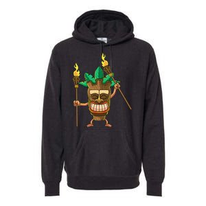 Tiki Man Hawaiian Summer Tropical Luau Party Premium Hoodie