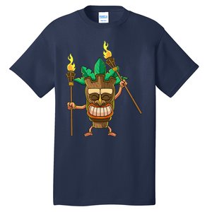 Tiki Man Hawaiian Summer Tropical Luau Party Tall T-Shirt