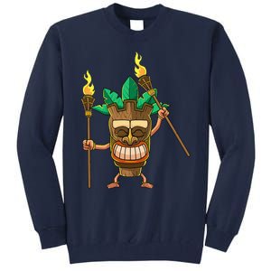 Tiki Man Hawaiian Summer Tropical Luau Party Tall Sweatshirt