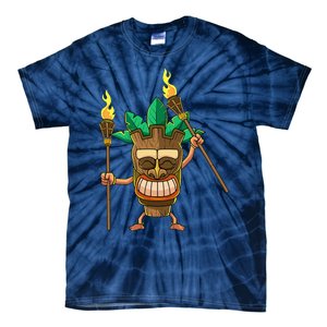 Tiki Man Hawaiian Summer Tropical Luau Party Tie-Dye T-Shirt