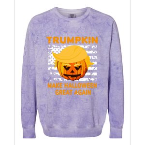 Trumpkin Make Halloween Great Again Gift Colorblast Crewneck Sweatshirt