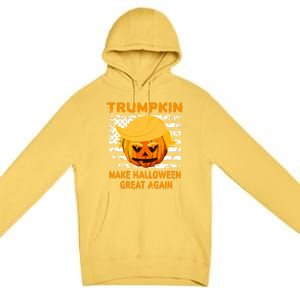 Trumpkin Make Halloween Great Again Gift Premium Pullover Hoodie