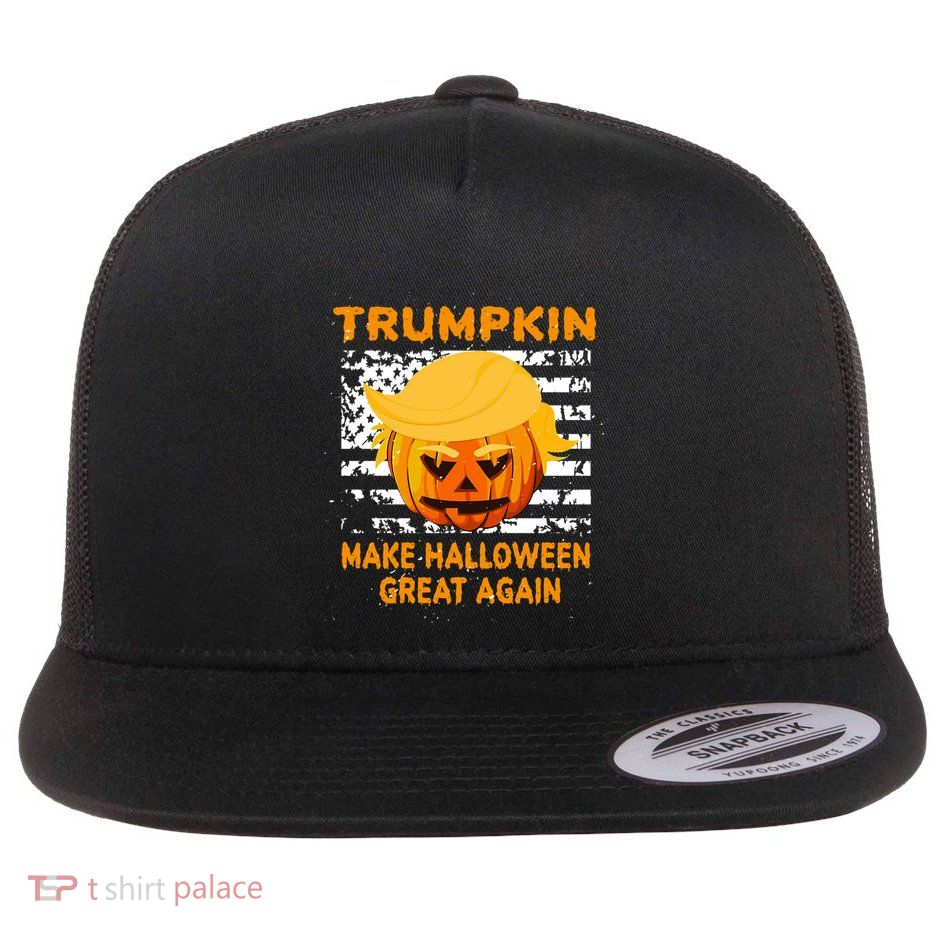 Trumpkin Make Halloween Great Again Gift Flatbill Hat