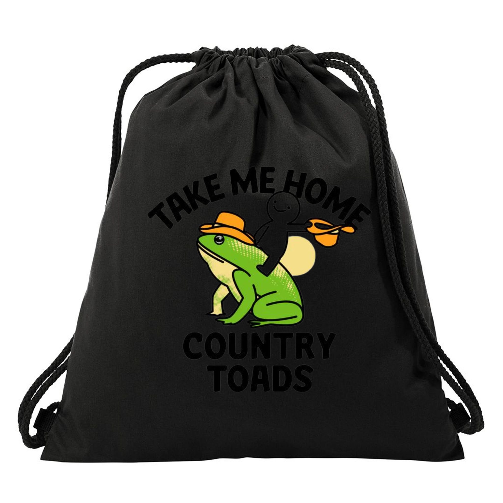 Take Me Home Country Toads Drawstring Bag