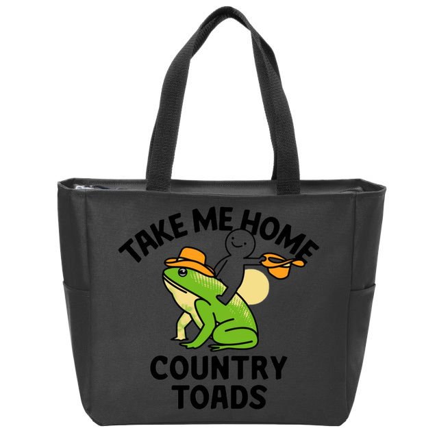 Take Me Home Country Toads Zip Tote Bag
