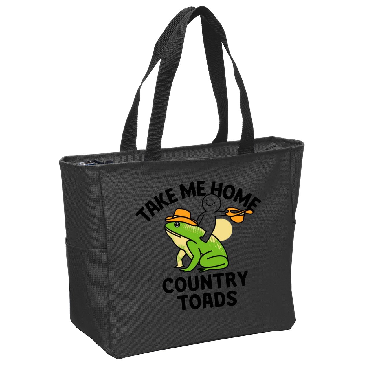 Take Me Home Country Toads Zip Tote Bag
