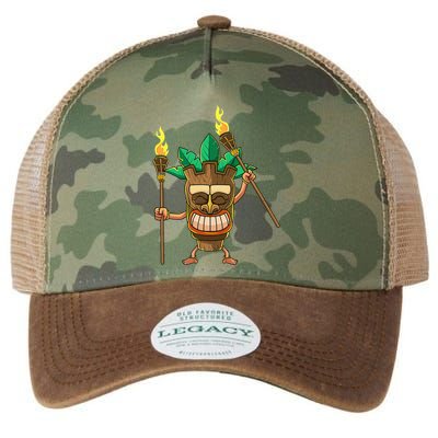 Tiki Man Hawaiian Summer Tropical Luau Party Legacy Tie Dye Trucker Hat
