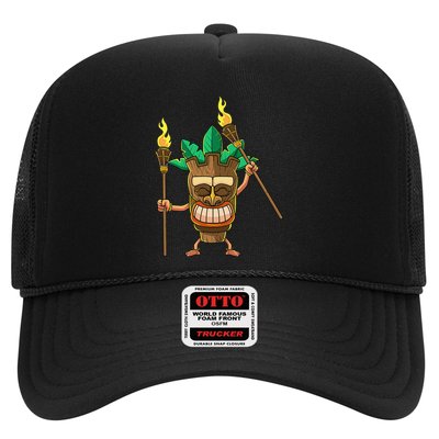 Tiki Man Hawaiian Summer Tropical Luau Party Trucker Hat