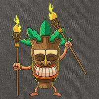 Tiki Man Hawaiian Summer Tropical Luau Party Cotton Canvas Backpack