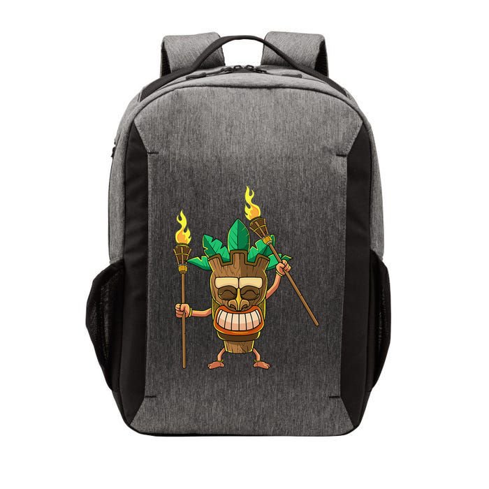 Tiki Man Hawaiian Summer Tropical Luau Party Vector Backpack