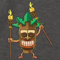 Tiki Man Hawaiian Summer Tropical Luau Party Vector Backpack