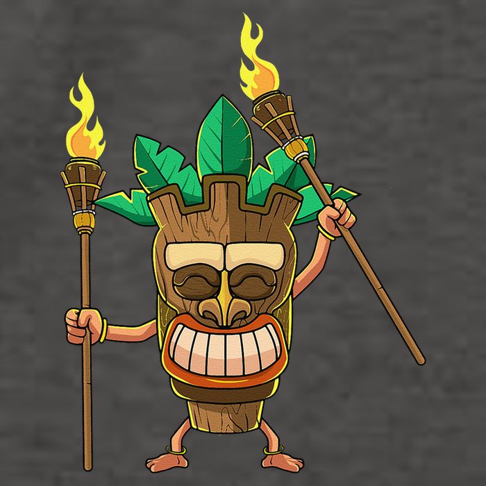 Tiki Man Hawaiian Summer Tropical Luau Party Vector Backpack