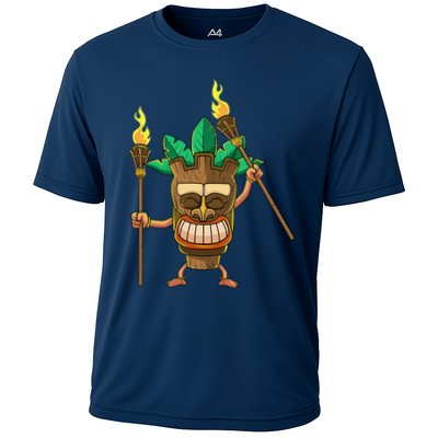 Tiki Man Hawaiian Summer Tropical Luau Party Performance Shirt