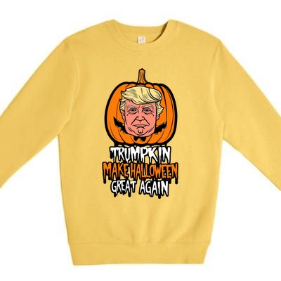 Trumpkin Make Halloween Great Again Premium Crewneck Sweatshirt