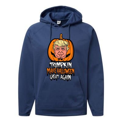 Trumpkin Make Halloween Great Again Performance Fleece Hoodie