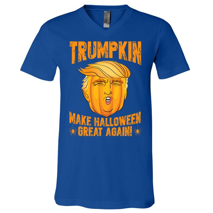 Trumpkin Make Halloween Great Again Halloween Trump Cute Gift V-Neck T-Shirt