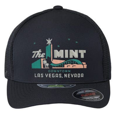 The Mint Hotel Casino Vintage Sign Retro Downtown Las Vegas Flexfit Unipanel Trucker Cap