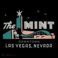 The Mint Hotel Casino Vintage Sign Retro Downtown Las Vegas Flatbill Hat