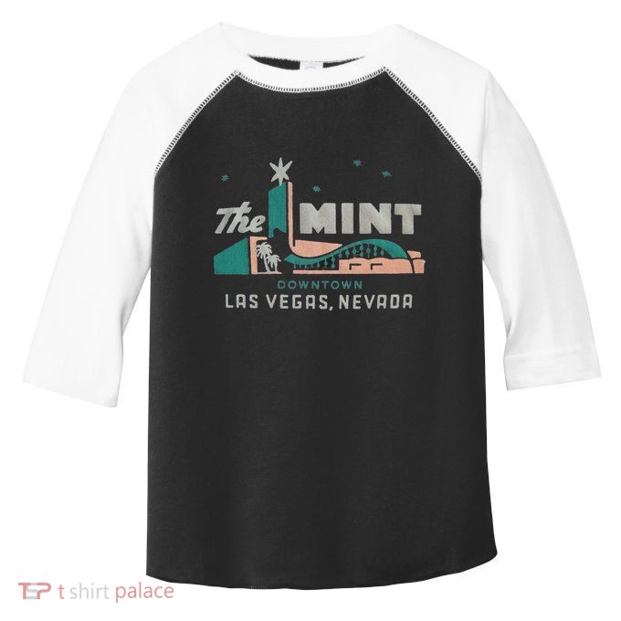 The Mint Hotel Casino Vintage Sign Retro Downtown Las Vegas Toddler Fine Jersey T-Shirt