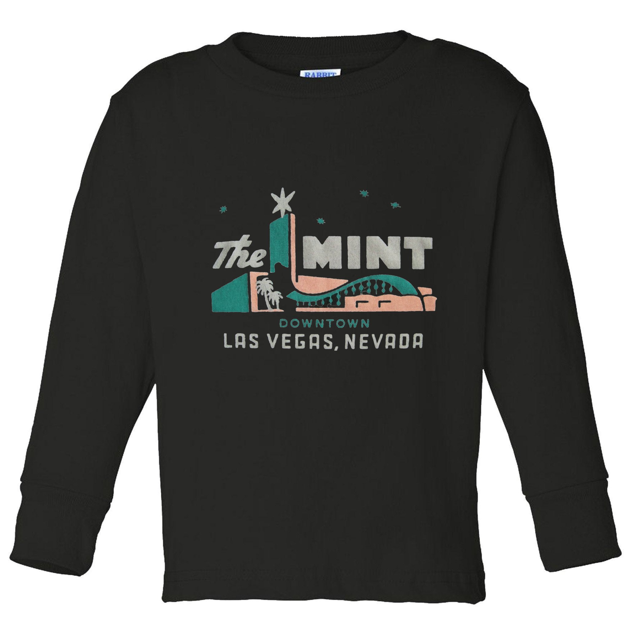 The Mint Hotel Casino Vintage Sign Retro Downtown Las Vegas Toddler Long Sleeve Shirt